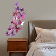 thumbnail image 3 of 12 pis 3D diseño de miposa pegatinas de ped extraíbles autoadhesivas calcomanías de te DIY habitación de bebé decoración Púrpura Baoblaze Pegatina de pared, 3 of 7