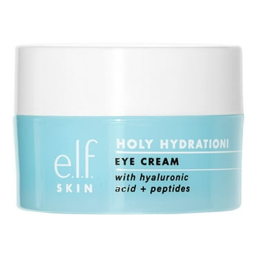 E.L.F. Skin Holy Hydration! Eye Cream, Brightening Cream For Minimizing Dark Circles, Infused With Hyaluronic Acid, Vegan & Cruelty-Free, 0.53 Oz