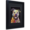 thumbnail image 2 of Trademark Fine Art "Beware of Pit Bulls" Canvas Art by Dean Russo, Black Matte, Black Frame, 2 of 4