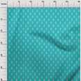 thumbnail image 2 of oneOone Polyester Lycra Turquoise Blue Fabric Leaves & Floral Block Sewing Material Print Fabric By The Yard 56 Inch Wide, 2 of 4