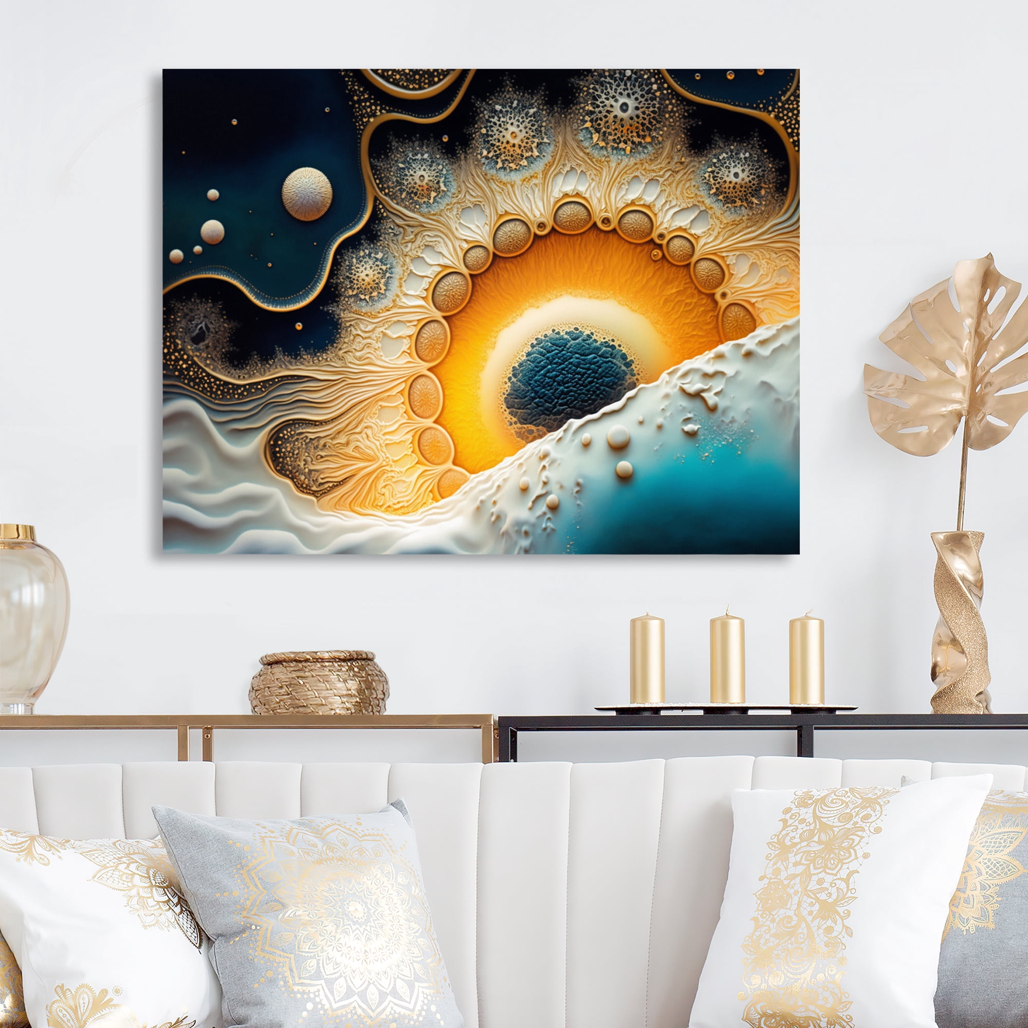Designart Abstract Modern Shapes I Canvas Wall Art