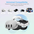 thumbnail image 2 of 5000mAh Battery Pack for Meta Quest 3S/3/Oculus Quest 2, Lightweight and Portable Headset Accessories Fast Charging LCD Display Battery, Extend Power Accessories for Extra 2H Playtime, 2 of 8