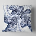thumbnail image 2 of Designart 16" x 16" Contemporary and Modern Black Fractal and Flower Polyester Throw Pillow, 2 of 5