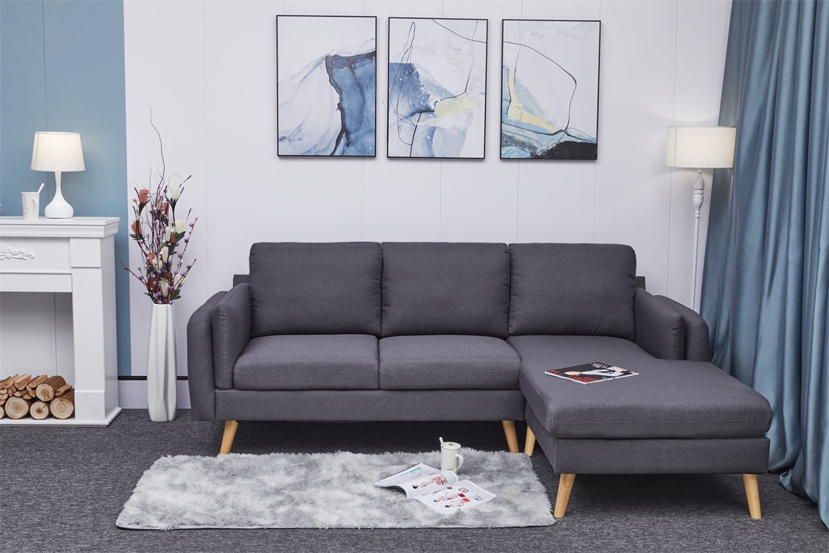 Convertible Sectional Sofa Couch,LShaped Wide Reversible Couch with