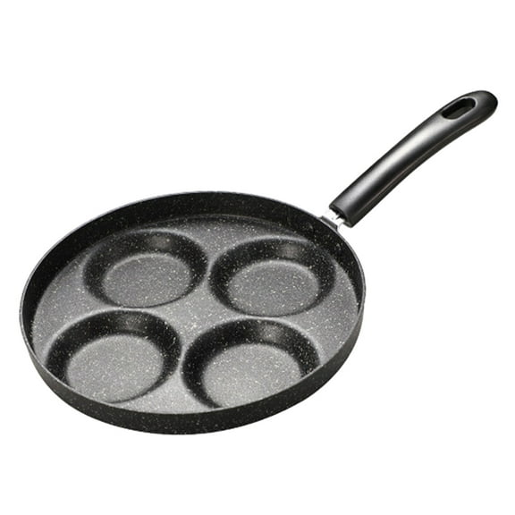HEMOTON 4 Cup Omelette Pan Non-stick Frying Pan Egg Pancake Kitchen Cookware Cooking Tool