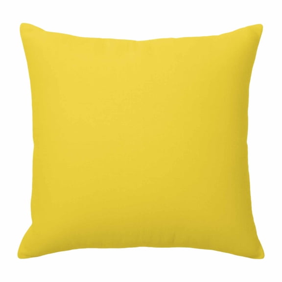 Throw Pillow Covers 26 x 26 Inch, Yellow Cotton Linen Pillows Cases, Pure Yellow Square Cushion Covers for Couch Sofa Bed