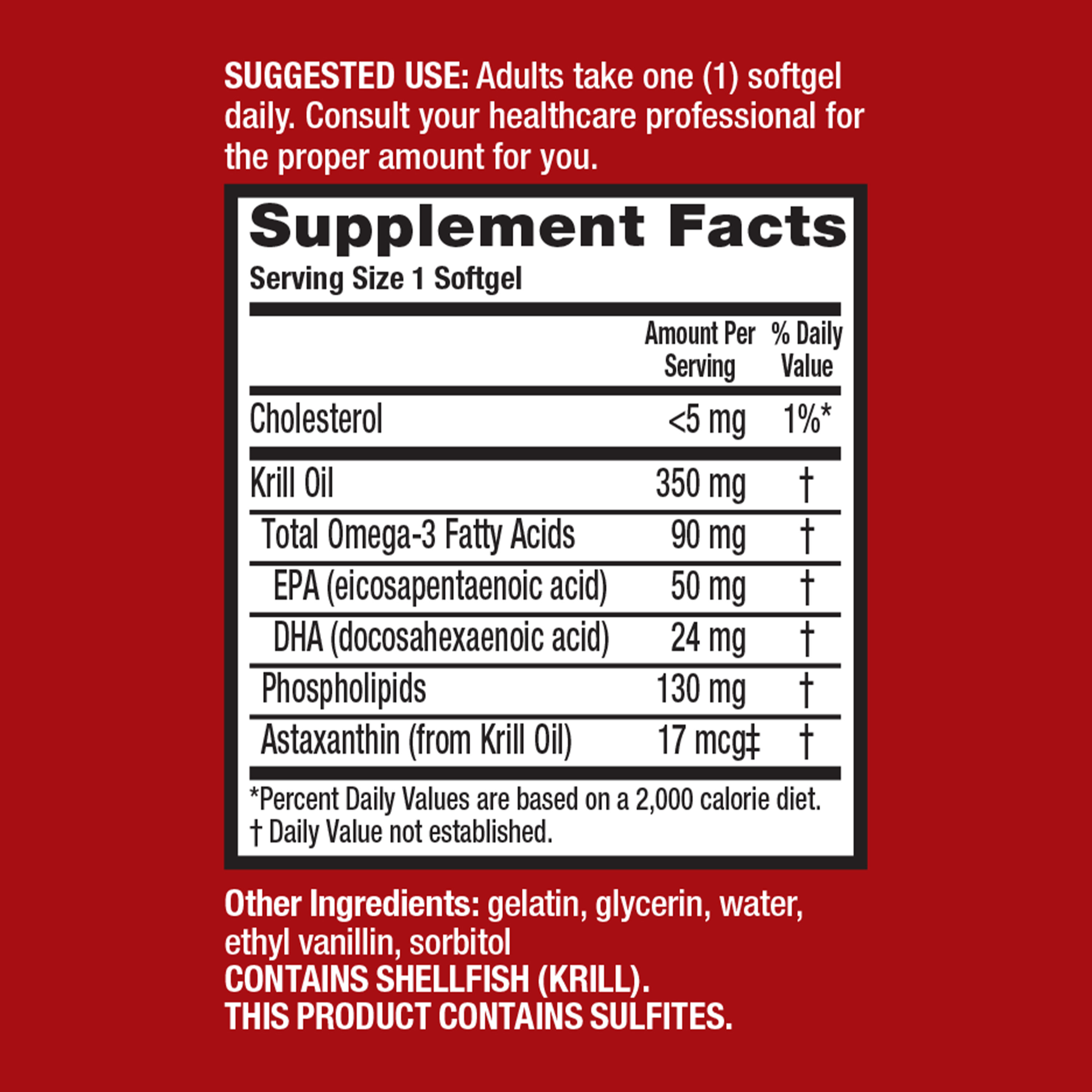 MegaRed 350mg Superior Omega-3s Krill Oil, 60 Softgels - image 4 of 14