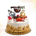 thumbnail image 2 of 4pcs Sloth Cake Topper Set Creative Decor Cake Insert for Birthday Party Festival, 2 of 9