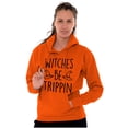 thumbnail image 3 of Halloween Witches Be Trippin Pun Hoodie Sweatshirt Women Brisco Brands L, 3 of 4