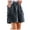 Black, variant on Women's Denim Shorts Summer Baggy High Waisted Flowy Wide Leg Buttons Pleated Casual Jean Shorts 2025 Fashion Skorts