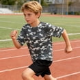 thumbnail image 3 of Girls Soft Stretchy Tie Dye T-Shirt Gray Loose Fit Brushstroke Print Short Sleeve Tee for Ages 6-14,Size 6 T, 3 of 9