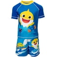 thumbnail image 5 of Baby Shark by Pinkfong Toddler Boys Short Sleeve Rash Guard Swim Set, 2-Piece, Size 2T, 5 of 5
