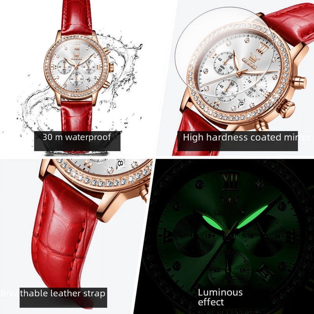 Reloj de cuarzo multifuncional, reloj de mujer minimalista y de nicho, reloj de mujer.
