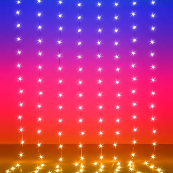 Luces LED para cortinas KepStars, 244 x 183 cm, 144 LED RGB, USB