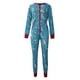 Mode Décontractée Pyjamas à Capuche Imprimé de Noël Romper Homewear A5980 – image 3 sur 4