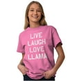 thumbnail image 3 of Live Laugh Love Llama Alpaca Humor Women's Plus Size Graphic Tee Brisco Brands 3X, 3 of 5