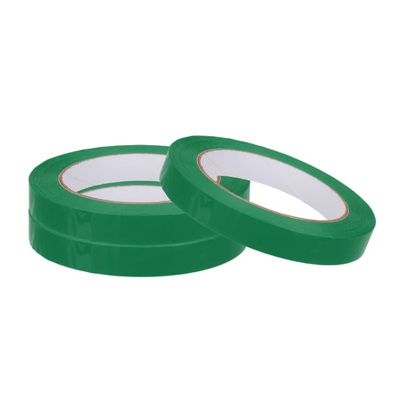 Uxcell Bag Sealing Tape 9/16 Inch x 109 Yard, Poly Plastic Bag Sealer Tape for Machine Packaging Shop Use, Green 3 Pcs