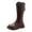 Brown, variant on UngA Knee High Boots for Girls Fashion Winter Boots Zipper Tall Little Girl Boots (Toddler/Little Kid/Big Kid),Size 12