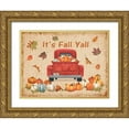 thumbnail image 1 of Phillips, Anita 14x12 Gold Ornate Wood Framed with Double Matting Museum Art Print Titled - Its Fall Yall, 1 of 4