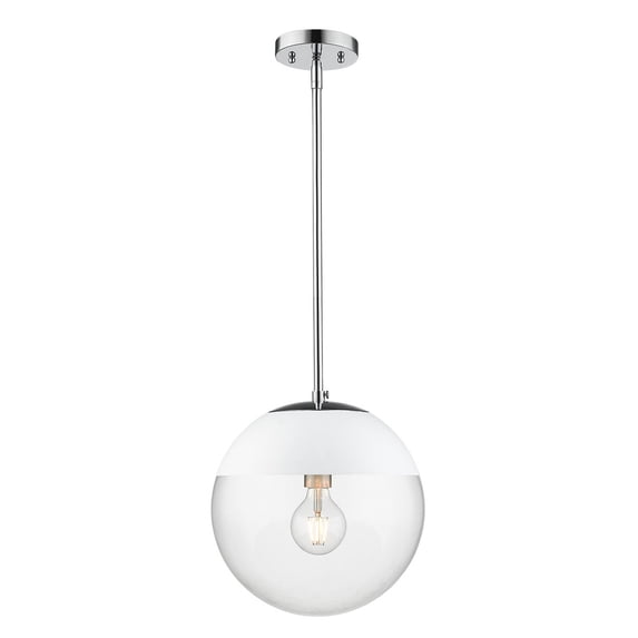 Golden Lighting 3219-L-WHT Dixon 1 Light 12" Wide Pendant