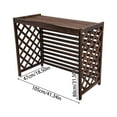 thumbnail image 5 of Carbonized Preservative Wood 43.31x19.69 x 33.46'' Wood Color Air Conditioner Fence Screen, 5 of 21