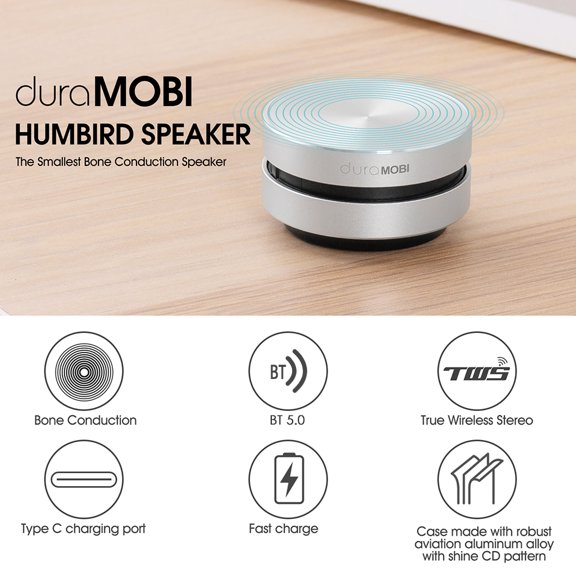 1 Pack BT Speaker Bone Conduction Speakers Mini Portable Loud Stereo Sound Built-in Mic Sound Box