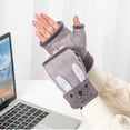 thumbnail image 4 of Guantes con calefacción de invierno Biking Cálido Mittens Mittens USB Interior Al aire libre Tamaño sin aislado térmico Suministros para el hogar Gris 1 par Inevent HA011726-02, 4 of 7