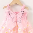 thumbnail image 6 of Zanarzt Birthday Dress Toddler Infant Baby Girl Ruffle Dress Heart Print Tulle Dress Cute Summer Clothes Yellow,12-24 Months, 6 of 6
