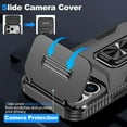 thumbnail image 4 of MYKOMI Phone Case for iPhone 17 Pro 6.3 inch 2025 with Slide Camera Cover Tempered Glass Screen Protector Ring Holder Stand Rugged Slim Cell Protective i Phone17 i17 17Pro Women Men, 4 of 8