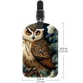 thumbnail image 6 of Square 2Pack PU Leather Cartoon Owl Cruise Luggage Tag with Privacy Cover and Name ID Tag for Travel Handbags Backpacks Luggage Tags, 6 of 6