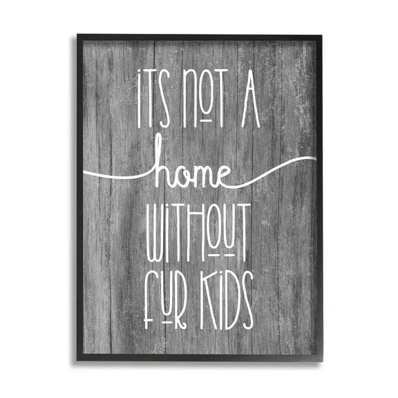 Stupell Industries Fur Kids Animal Lover Rustic Tree Pattern Graphic Art Black Framed Art Print Wall Art, Design by Daphne Polselli