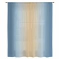 thumbnail image 2 of Blue Ombre Sheer Curtains 54 Inches Long, Modern Yellow Gradient Farmhouse Art Light Filering Curtains, Breathable Simi Curtain Privacy Drapes for Kitchen Bathroom Lightweight Small Window Treatment, 2 of 9