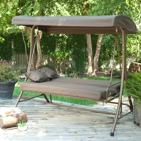 Coral Coast Siesta 3 Person Canopy Swing Bed - Chocolate - Walmart.com Coral Coast Siesta 3 Person Canopy Swing Bed - Chocolate - Coral Coast Siesta 3 Person Canopy Swing Bed - Chocolate - Walmart.com