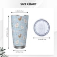 thumbnail image 4 of Balery Funny Chicken Pattern 20oz Insulated Car Cup with Dual Drink Lids, Stainless Steel Travel Mug Eco-Friendly and Leak-Proof-Without Straw, 4 of 8
