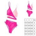 thumbnail image 3 of Girls Bathing Suit Color-Block Bikini Sets Girls Two Piece Swimsuits Swimwear Size 8-9 Years, 3 of 6