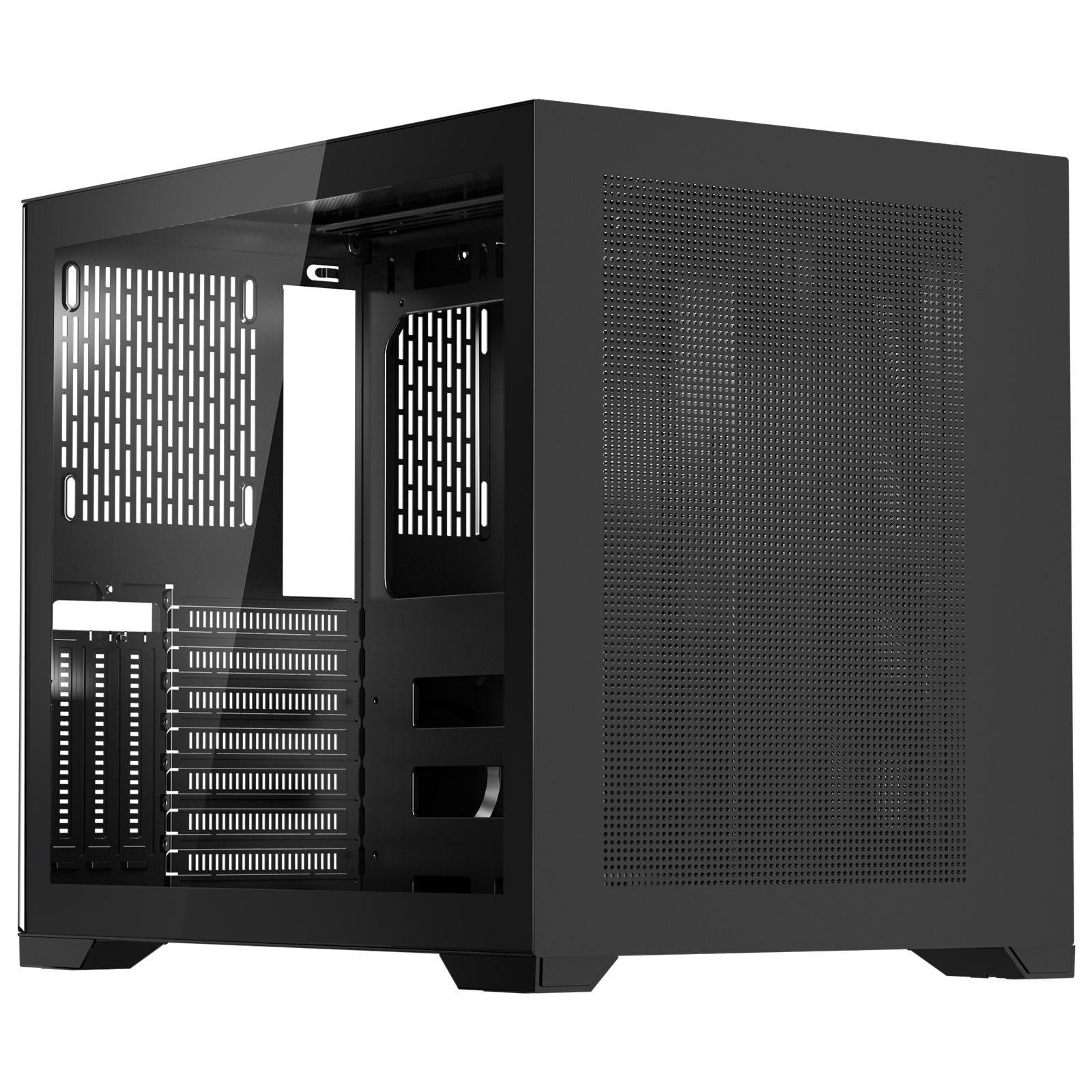 Dual Chamber Mid Tower Gaming PC Case Tempered Glass Panels Magnetic Dust Filter Cable Management Supports 410mm GPU ATX Micro ATX ITX Motherboards