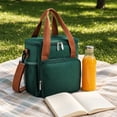 thumbnail image 5 of Insulated Lunch Bag | Reusable Lunch Tote Bag for Women | Lunch Bag with Shoulder Strap for Work Daily Use | Green Insulated Cooler Bag, 5 of 6