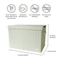 thumbnail image 3 of 3 Sprouts Recycled Fabric Folding Chest Organizer in Gingham Beige - Collapsible Storage Basket Container with Lid & Handles, 3 of 5