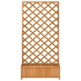 thumbnail image 4 of vidaXL Planter with Trellis Brown Solid Wood Fir, 4 of 7