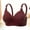 Wine, variant on Amidoa Push-up Bras for Women Beige Wire-Free Large Bust Solid Full-Figure Bra Bralettes for Women L
