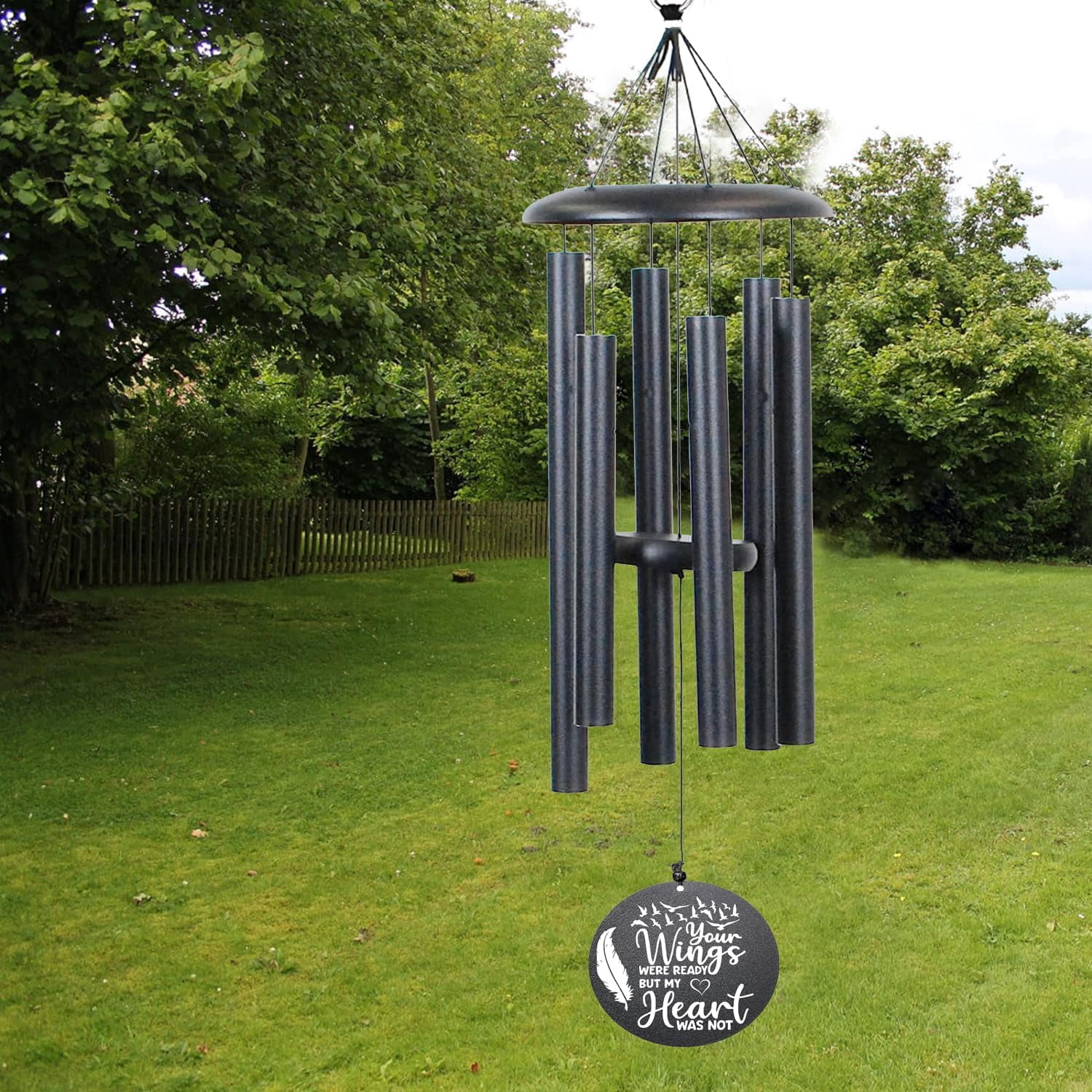 Memorial Wind Chimes for Loss of Loved One Rememberance Gifts for Loss of Dad Mom Wife Husband Daughter Large Angel Windchimes Garden Patio Home Décor