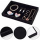 thumbnail image 3 of Bandeja de joyería de terciopelo negro apilable, expositor de joyas con cajón extraíble, organizador de cosméticos y almacenamiento para joyas., 3 of 7