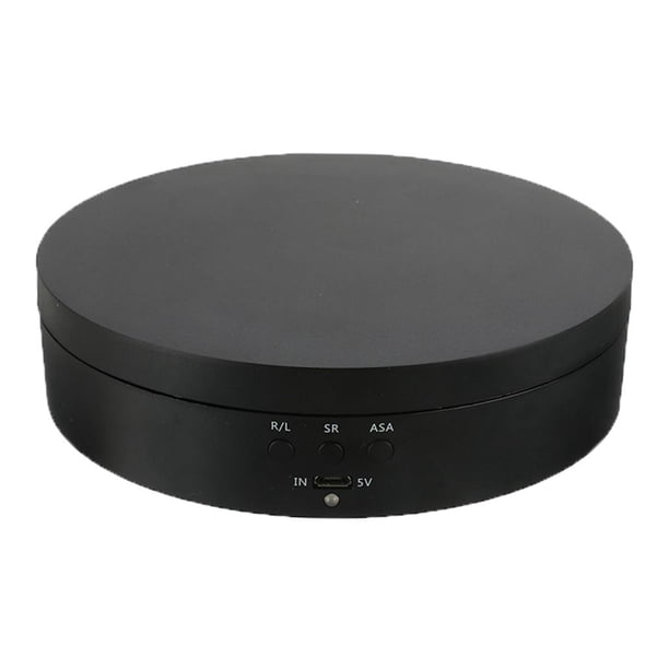 Soporte giratorio de 5,43 pulgadas, base giratoria eléctrica de 360 grados Negro