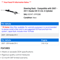 thumbnail image 2 of Steering Rack - Compatible with 2007 - 2011 Honda CR-V 2.4L 4-Cylinder 2008 2009 2010, 2 of 2