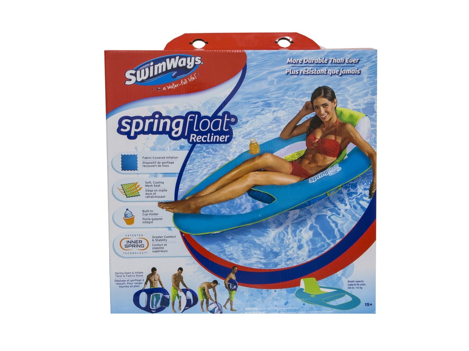 Fauteuil flottant en bleu/vert clair de Spring FloatMD