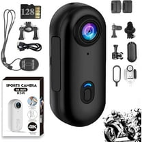 Varnock Hd Action Camera, Treklon POV Camera, HD 1080p/4k Mini Wearable Body Adventure Action Cameras with Audio, Video, Mount Anywhere, for Vlogging, Cycling, Diving (1080P Black,256G)