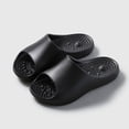 thumbnail image 2 of Dakaela Massage Slippers for Women Men Plantar Fasciitis Orthotic Cloud Slides Arch Support Non Slip Bath Shower Shoes Indoor Outdoor Black 6.5, 2 of 4