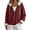 01 Wine, variant on Fewfanhot Women Clothing Sherpa-Lined Fleece Full-Zip Hooded Jacket with Drawstring