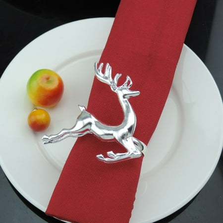 Santa Napkin Ring - Christmas Santa Claus Napkin Ring Table Decor Napkin Holder for Christmas Dinner