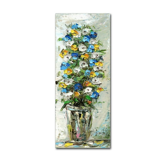 Trademark Fine Art "Spring Flowers in a Vase 2" Canvas Art by Hai Odelia